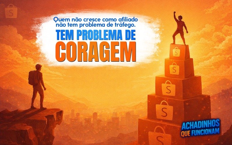 Quem não cresce como afiliado não tem problema de tráfego. Tem problema de coragem.